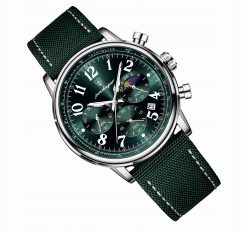 ZEGAREK MĘSKI ELEGANCKI POEDAGAR CHRONOGRAF PUDEŁKO WSKAŹNIK DZIEŃ / NOC 5