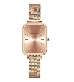 Damski zegarek na bransolecie mesh HANNAH MARTIN 1241 piękny elegancki cały rose gold 4