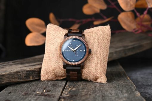 Drewniany zegarek męski BOBO BIRD T131-1 elegancki drewniana bransoleta