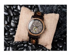 Męski zegarek drewniany BOBO BIRD T135-3 elegancki stylowy drewniana bransoleta 8
