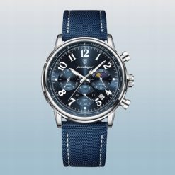 ZEGAREK MĘSKI ELEGANCKI POEDAGAR CHRONOGRAF PUDEŁKO WSKAŹNIK DZIEŃ / NOC 7