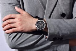 CZARNY ZEGAREK MĘSKI BENYAR NA SKÓRZANYM PASKU ELEGANCKI CHRONOGRAF PUDEŁKO 4 CZARNY ZEGAREK MĘSKI BENYAR NA SKÓRZANYM PASKU ELEGANCKI CHRONOGRAF PUDEŁKO 4