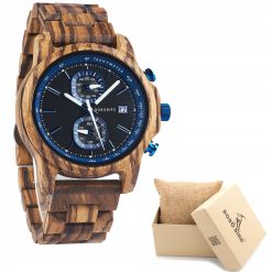 DREWNIANY ZEGAREK MĘSKI BOBO BIRD T159-3 ELEGANCKI BRANSOLETA CHRONOGRAF c8401363042eed7d4acb3830614d8017